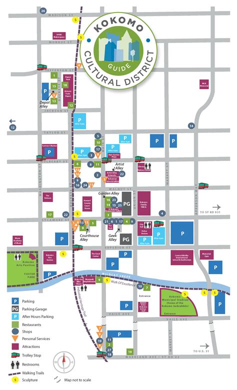 Downtown District Map Greater Kokomo