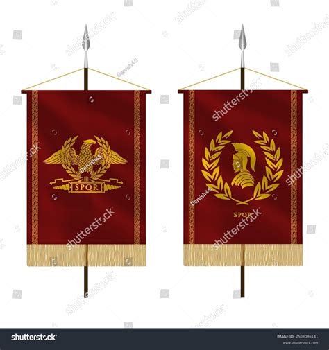 Roman Flag Golden Eagle Stock Vector (Royalty Free) 2503086141