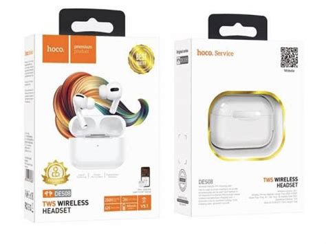 HOCO DES08 TWS WIRELESS BLUETOOTH HEADSET/EARBUDS (EARPODS) - National ...