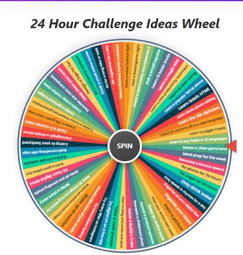 24 Hour Challenge Wheel – Spin The Random Picker!