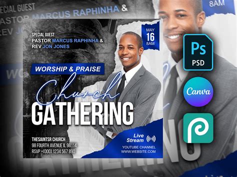 Customizable Diy Church Flyer Template Editable In Canva Photoshop