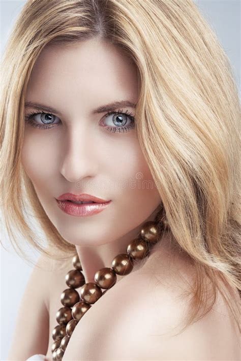 Passionate Blonde Woman With Bright Makeup Stock Photo Image Of Makeup Long