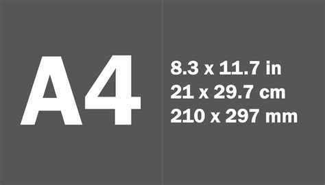 A4 Paper Size Dimensions - A Paper Sizes