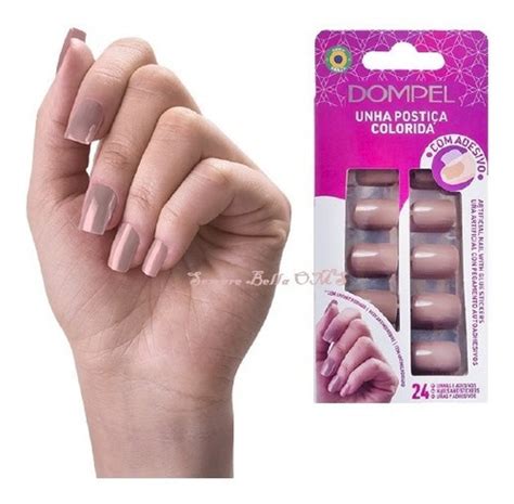 Unha Posti A Quadrada Nude Autocolante Adesiva Alongamento Mercadolivre