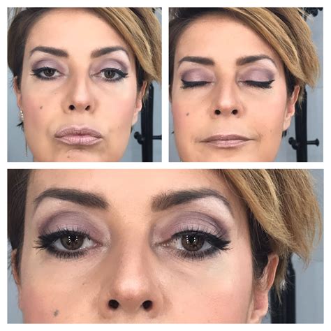 Maquillaje de día en tonos berenjena y nude