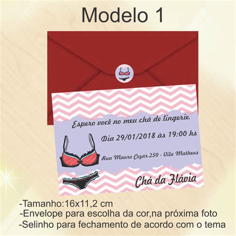 Convite chá de Lingerie Elo Produtos Especiais