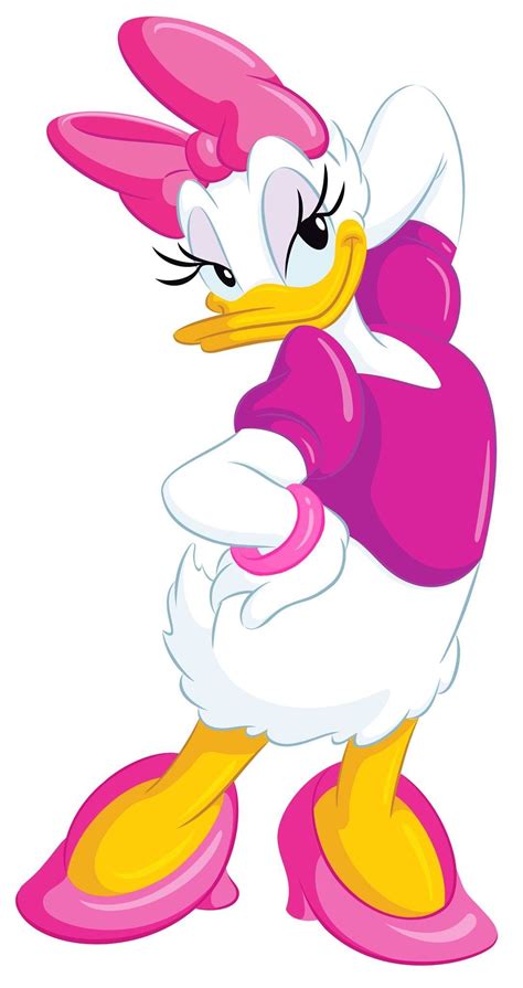 Donald Duck Cartoon Character With Pink Hair And Yellow Feet