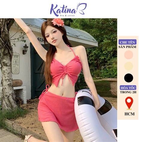 BK Set Bikini Đồ Bơi Mảnh KATINA Cánh Bướm Đi Biển MÙa Hè Thiết Kế Tôn Dáng Phong Cách Sexy