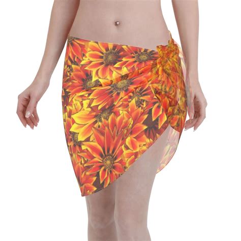 Adobk Sunflower Swimsuit Coverups For Women Beach Bikini Short Skirt For Swimwear Walmart