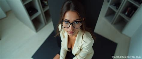 Blue Eyed Brunette In Modern Luxury Office Stable Diffusion Online