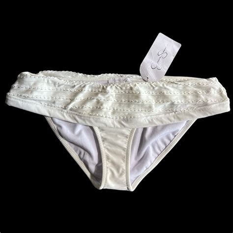 Jessica Simpson Swim Jessica Simpson Ruffle Bikini Bottom White Poshmark