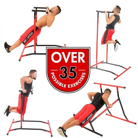 Gobeast Pull Up Bar Freestanding Dip Station Portable