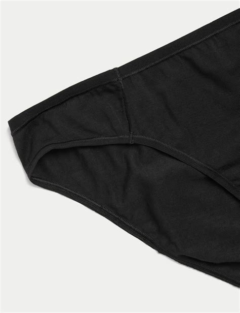 5pk No VPL Cotton Modal Bikini Knickers M S Collection M S