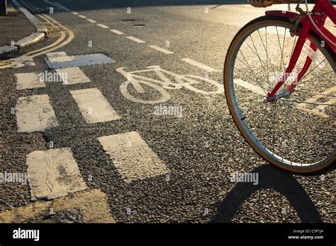 road  cycle path  bicycle stock photo alamy