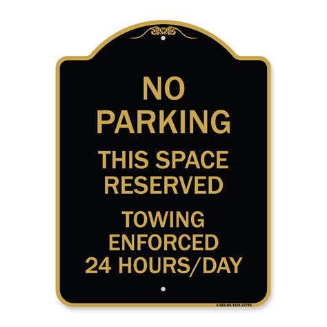 Signmission Designer Series Sign No Parking This Space Reserved