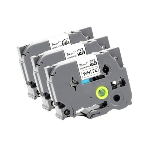 Compatible brother tze tape 24mm tze 251 tz2 251 tze 251 black on white ...