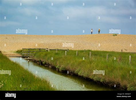 Norfolk Coast Path Salthouse Beach Stock Photo Alamy