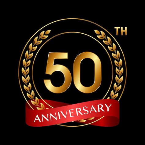 premium vector  anniversary logo design  laurel wreath