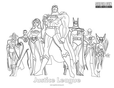 Justice League Of America Coloring Pages Free Printable Templates