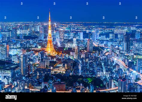 Tokyo Skyline Tokyo Tower City Lights Stock Photo - Alamy