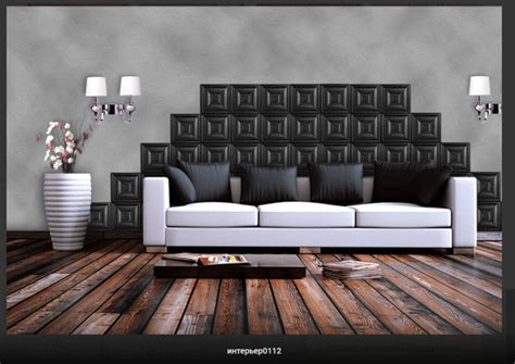 Стеновые панели мягкие из экокожи, изголовье кровати, декор на стену ...