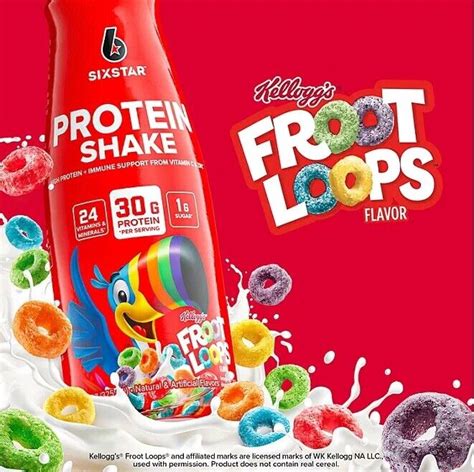 【15pk】six Star Kelloggs 30g Froot Loops Protein Shake 11 Fl Oz 15