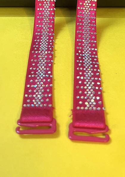 Full Jewel Stones Colored Fancy Bra Strap 18MM Lovebird Lingerie India