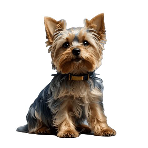 Yorkshire Terrier In Blue Dress Isolated, Yorkshire Terrier, In Blue