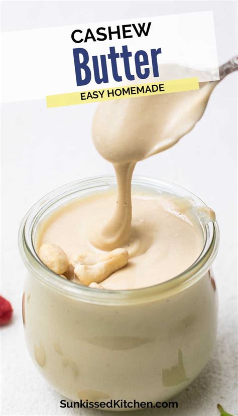 Easy Cashew Butter - Homemade with 3 Ingredients! - Sunkissed Kitchen