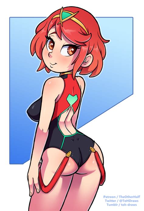 Swimsuit Pyra By TheOtherHalf Hentai Foundry