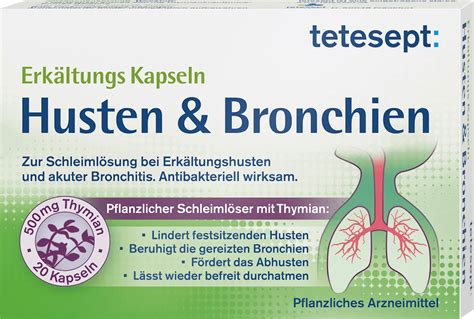 Tetesept Erk Ltungskapseln Husten Bronchien St Dauerhaft G Nstig