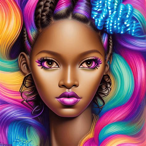 Intricately Rendered Dark Brown Skin Goddess Barbie Creative Fabrica