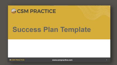 success plan template csm practice