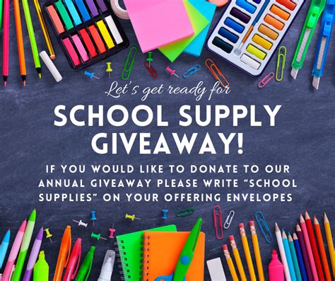 School Supplies Donations Oologah Assembly Of God