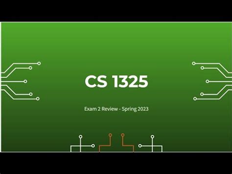 CS1325 Exam 2 Review Spring 2023 YouTube