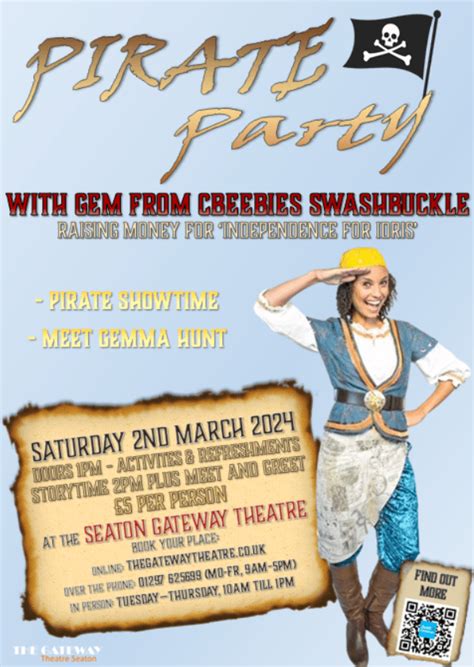 Pirate Party With Gem From Cbeebies Swashbuckle At Seaton Gateway