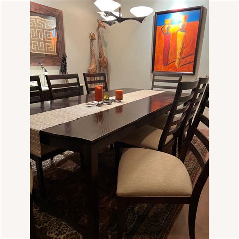 Solid Wood Dining Table And 8 Chairs Aptdeco
