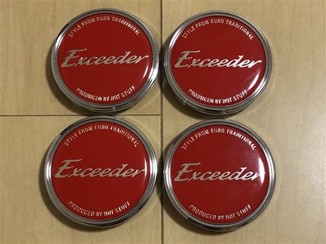 HOT STUFF ホットスタッフ Exceeder エクシーダー 穴用 ハイエース キャラバン センターキャップ 在庫処分大特価品 個セット 赤 レッド 社外品 売買されたオークション