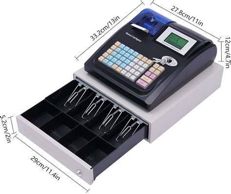 Caja registradora electrónica cajón de 48 llaves pantalla LED digital