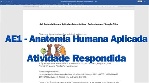 Ae1 Anatomia Humana Aplicada à Educação Física Bacharelado Em