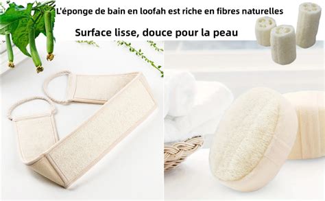 Lajiakoy Loofah Brosse Dos Douche Brosse Exfoliante Corps Ponge