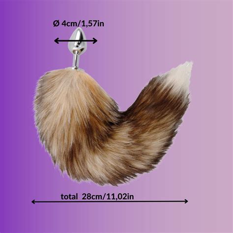 Furry Fox Tail Butt Plug Metal Anal Plug With Fox Tail Metal Etsy