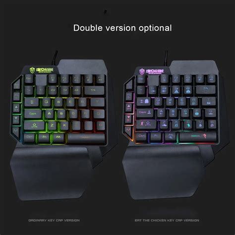 One Handed Mechanical Gaming Keyboard Wired Rgb Backlit Portable Mini