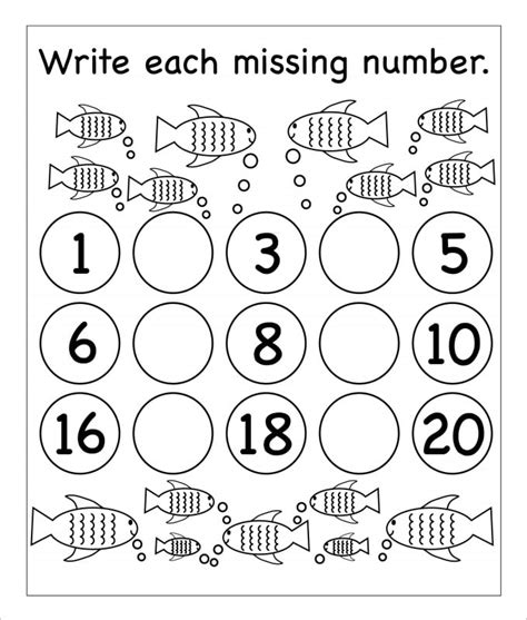 15 Sample Missing Numbers Worksheet Templates Free And Premium Templates