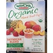 Wawona Organic Mixed Fruit Cups Daybreak Blend Calories Nutrition