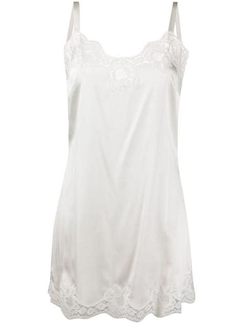 Dolce Gabbana Lace Detail Slip Dress Farfetch Artofit