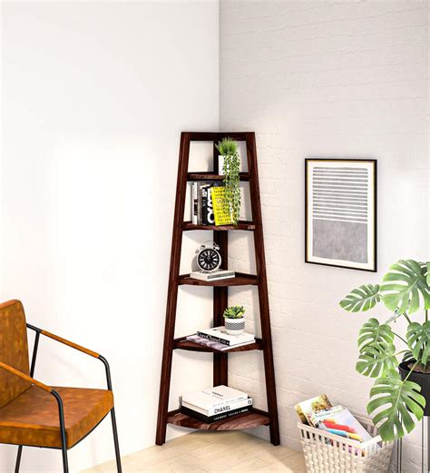 Buy Hagley Sheesham Wood Book Shelf In Honey Oak Finish At Off By