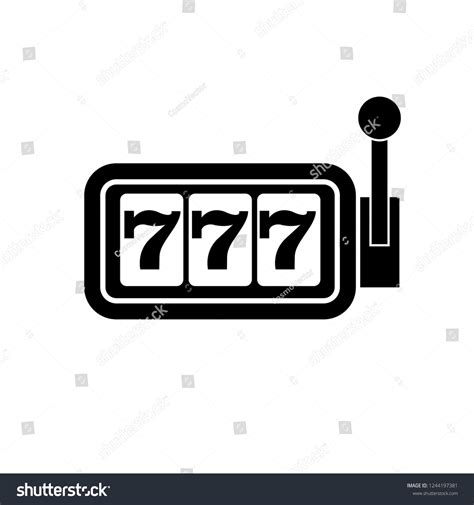 Slot Machine Icon Logo On White Stock Vector (Royalty Free) 1244197381 | Shutterstock