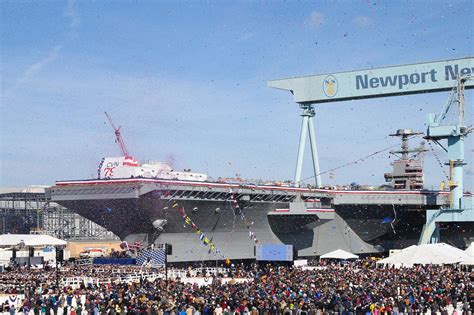 Aircraft Carrier John F. Kennedy Christened