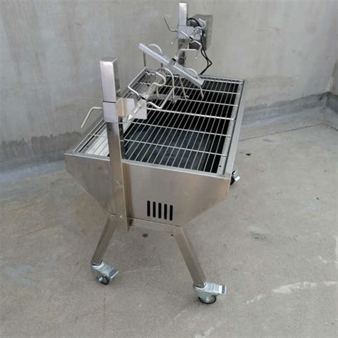 Stainless Lamb Chicken Roaster Rotisserie Spit Grill Machine